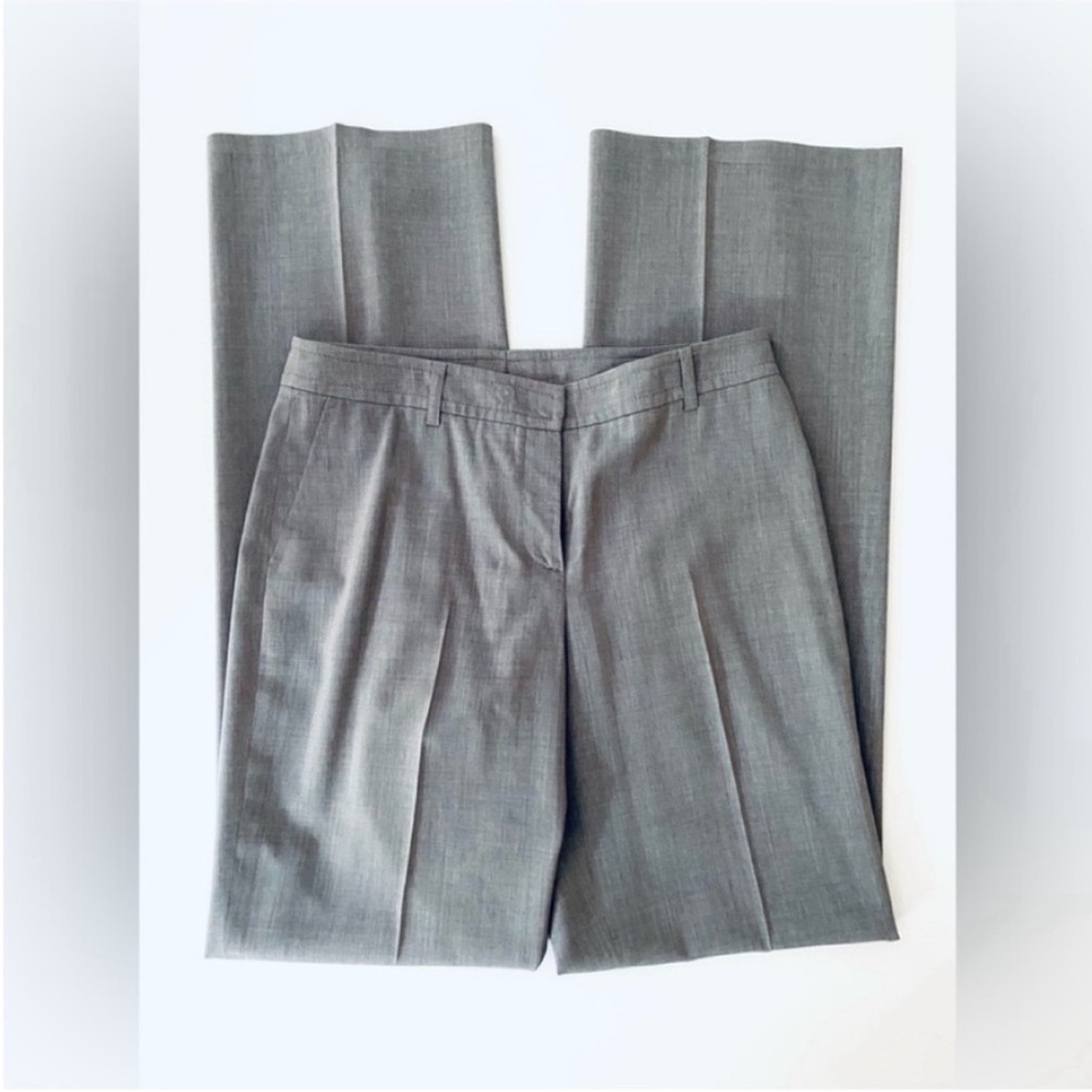 Akris Punto Women’s Pants Trousers Gray Straight Leg Stretch 100% wool size 8 - Picture 2 of 13